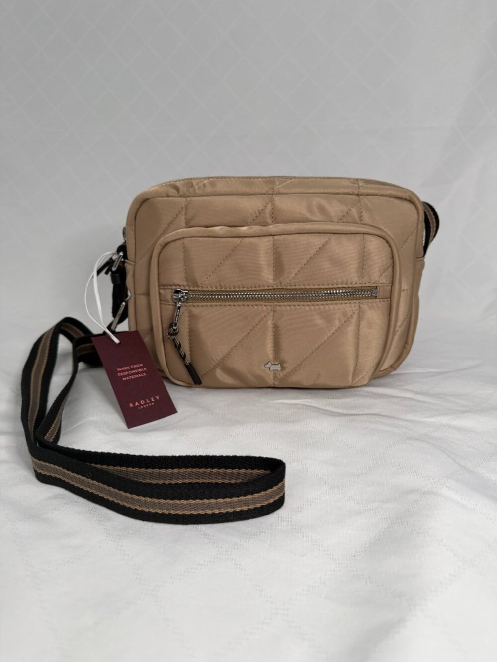 NWT Danesfield Mews Mini Zip Around Crossbody Bag - Light Beige